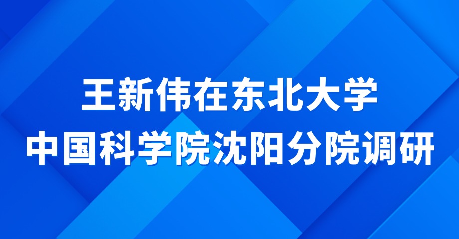 王新偉在東北大學(xué)中國科學(xué)院沈陽分院調(diào)研